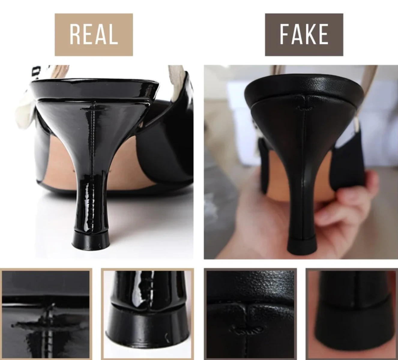 Soi đồ hiệu: 8 bước quan trọng để phân biệt giày cao gót Dior J'Adior Slingback real và fake