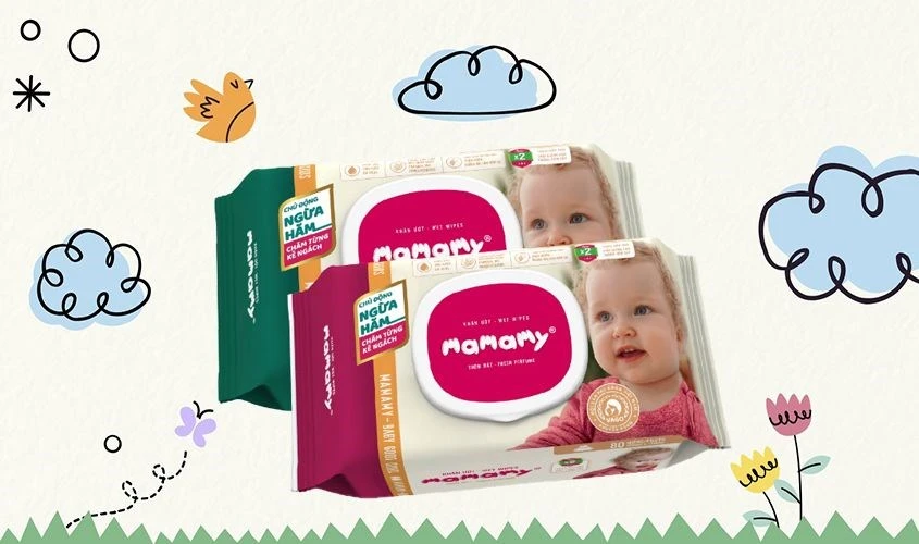 Các sản phẩm khăn ướt Mamamy