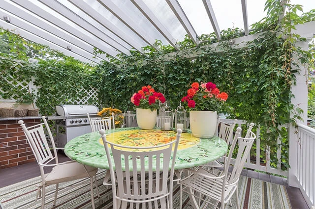 Giàn hoa giấy bằng sắt: Xu hướng mới cho không gian sống