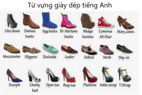 Đôi giày tiếng Anh là gì và từ vựng liên quan