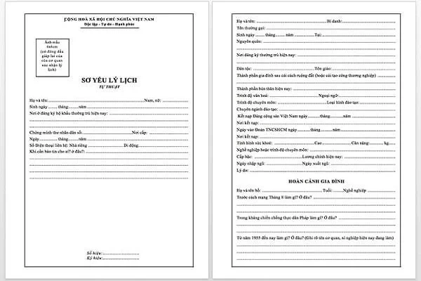 Mẫu viết sơ yếu lý lịch hoàn hảo từ A đến Z