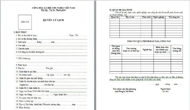 Hướng dẫn viết sơ yếu lý lịch xin việc hoàn chỉnh