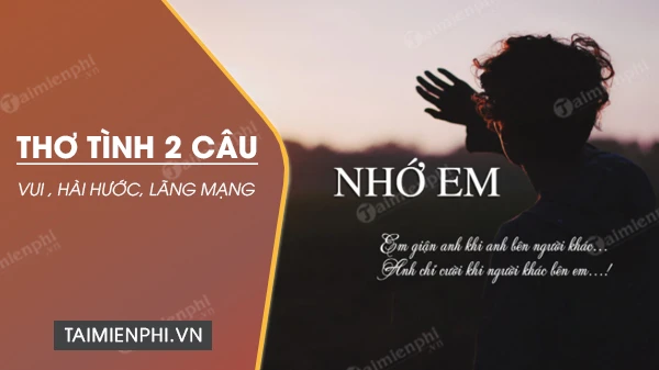 Thơ tình yêu 2 câu gửi gắm tâm tư sâu sắc